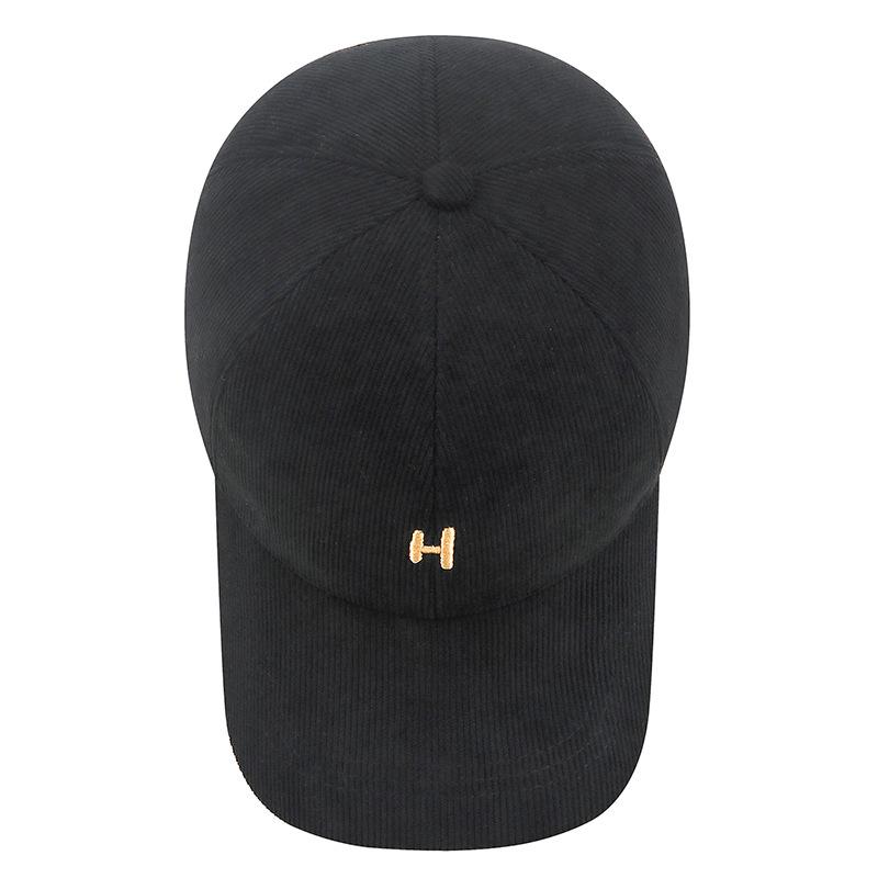 Autumn Winter Embroidery Letters Corduroy Cap Men Women Velvet Warm Baseball Cap