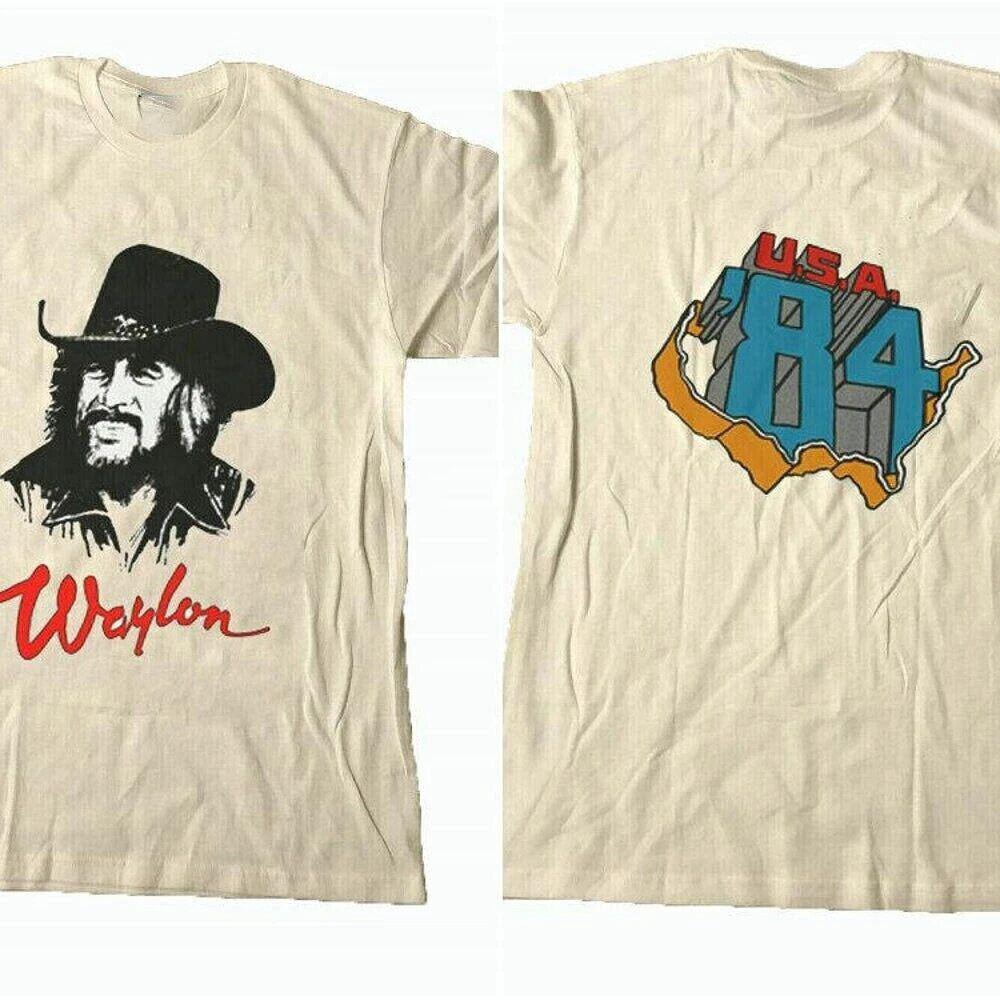 Waylon Jennings 84 Tour Music T-Shirt