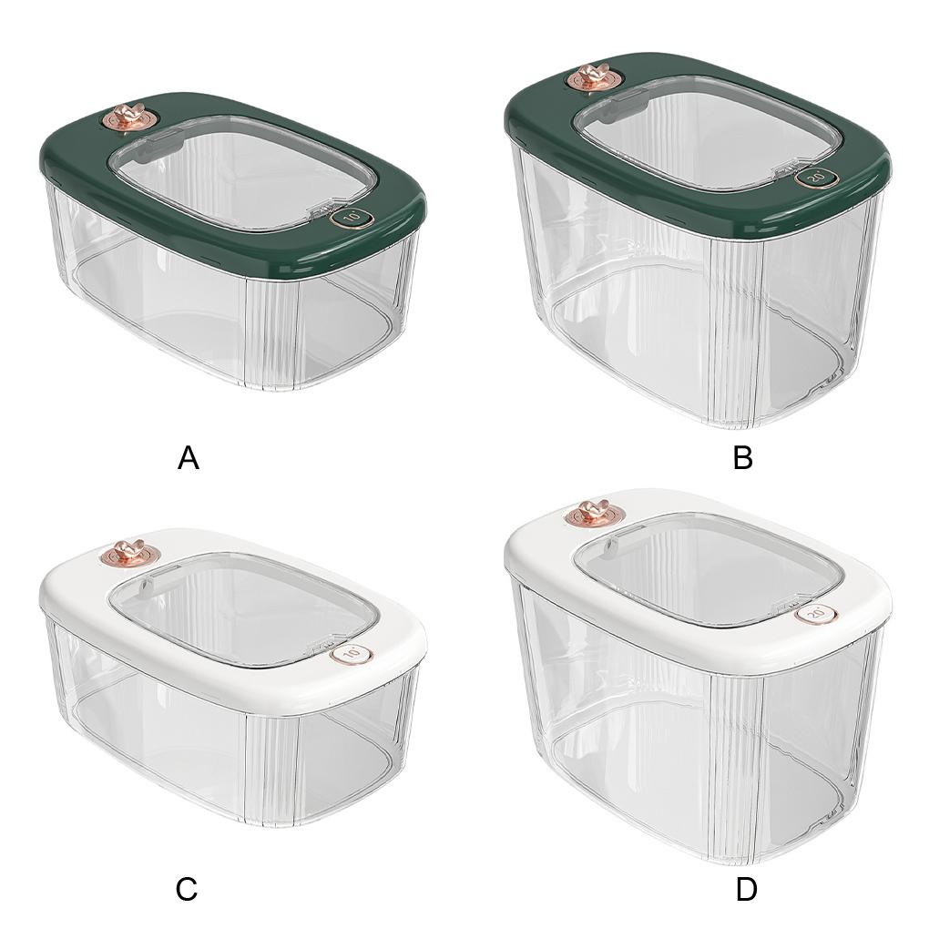 Cafe Moisture-proof Rice Bucket Transparent Visible Easy To Store Timed Fresh Rice Bucket Household