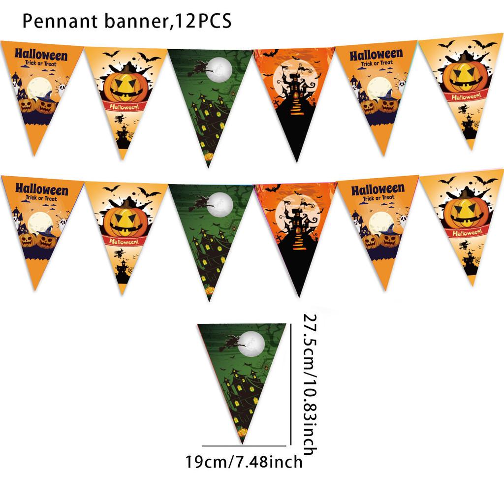 Triangle Christmas Halloween Flag Banner Holiday Party Supplies For Home Decor