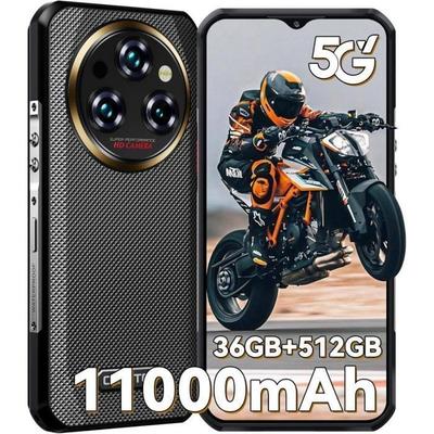 OUKITEL WP53 Pro Rugged Smartphone 24GB+256GB 6.52" 900LM 11000mAh 50MP Unbreakable Telephone Android 15 2025 Dual SIM 4G/NFC Black