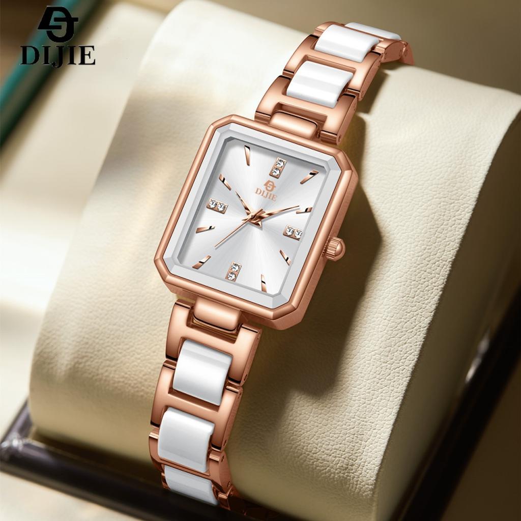 Gold Inlaid Jade Qingti Watch Women'S Small Dial Women'S Bracelet Watch High-End Women'S Watch Luxury Jewelry Buckle Retro Trend