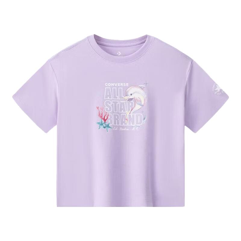 Converse Girl s Dolphin Print Short Sleeve T-Shirt M