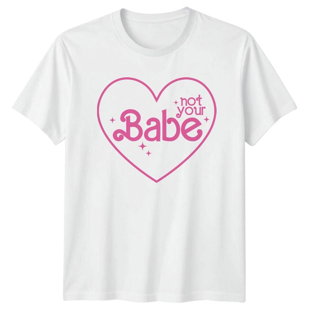 Not Your Babe Feminist Heart TShirt Slogan Quote Tee Gift S
