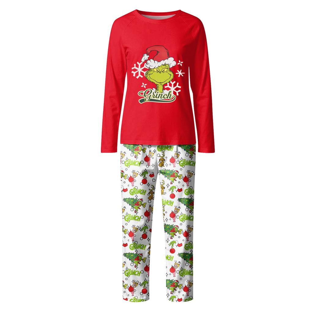 Christmas Day Prints Family Matching Long Sleeve Tops+Pants Set Family Matching Sets