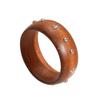 Chinese Style Round Bracelet Wide Rivets Bangle Exquisite Wooden Bracelet  Party