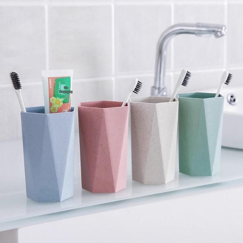 Changbaosen Portable Wheat Straw Mouthwash Cup with Handle