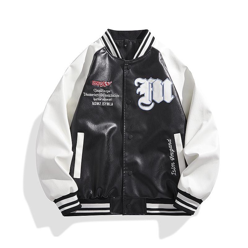 Herren 2024 Herbst Strick-Baseballjacke im Hong Kong-Stil - Lässiges Paar-/Studenten-Druckdesign