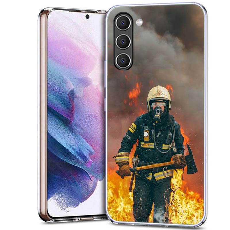Firefighter Heroes Fireman Phone Case for Samsung A16 A26 A36 A56 A17 A37 A57 A07 A06 A02S A12 A22 A32 A52S A72 Galaxy A70 A50S