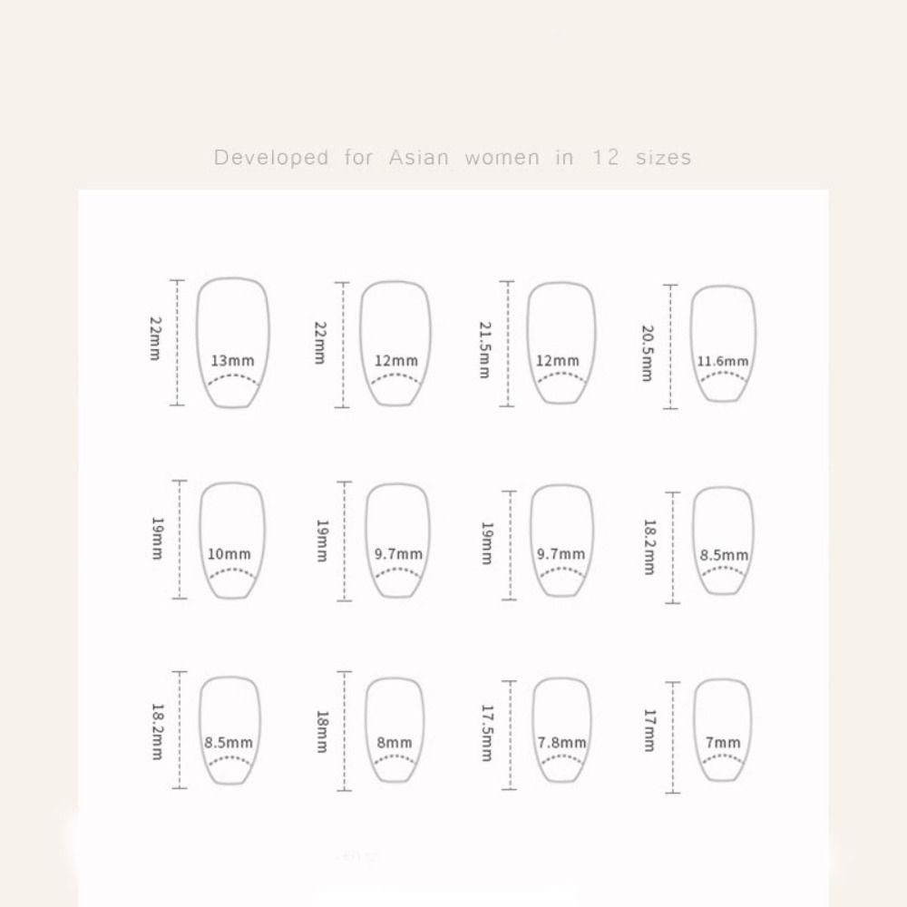 Short Ballerina False Nails Lovely Stars Nail Tips New Press On Nails DIY