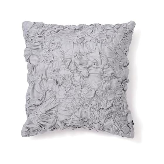 Francfranc Shiny Smocking Cushion Cover 45cm x 45cm Gray (B-070)