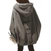 Plus Long Sleeve Korean English Perfect for Travel and Outings [7-livehouse] Women's Fleece-Lined Hoodie, Outerwear, Sizes, Loose-Fitting Hoodie,
