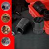 Socket Lug Nut Remover Nut Bolt Extractors Set 11PCS for For Impact Driver with 38 Inch Square Drive and 12 Inch Hex Adapter