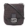 Used Zucchino Shoulder Bag Canvas Leather Brown Black Used Women