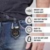 Dakota Pocket Watch with Carabiner, Waterproof, LED Light, for Outdoor Activities, Camping, Hiking, and Travel