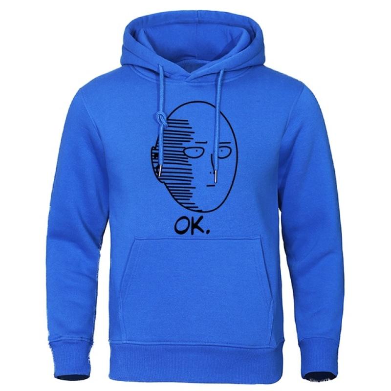 Japanese Anime One Punch Man Hoodie Fashion Funny Hooded Loose Oversized Sweatshirt Hip Hop Breathable Sportswears For Male