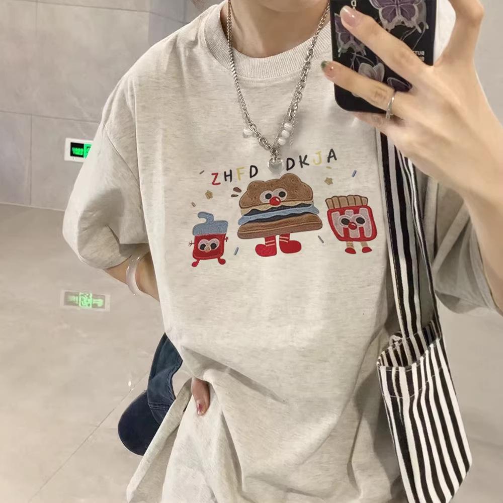 Women's Plus Size Cotton Loose-Fit Short-Sleeve American Style T-Shirt - New Summer Design 