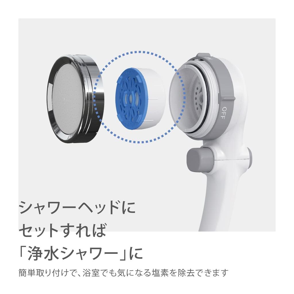 Takagi Water Purifying Shower Capsules Chlorine Removal Cartridge JSC003 in Japan for peace of (2-pack) [Made mind]