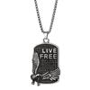 Europäischer & Amerikanischer Adler Herren Hip Hop Quadratischer Anhänger Edelstahl Halskette - Unisex Street Style Pullover Kette