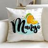 Classic Fashion Brand Mango Cushion Cover Soft  EasyWash Pillow Case  Versatile for Couch Bed Travel and Office