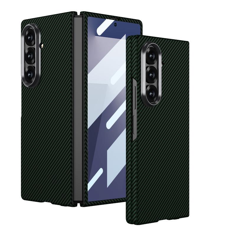 Geeignet für Samsung Z Fold7 Handyhülle Kevlar Kohlefaser Muster Hülle Fold7 Ultradünne Hülle Folie Integrierte Sturzsichere Hartschale