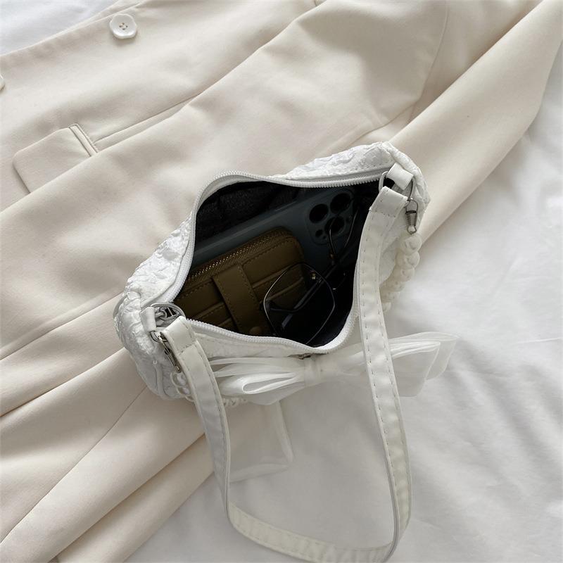 Fashion Bow Portable Pearl Bag Trendy New Messenger Small Bag Summer Popular Women's Shoulder Bag