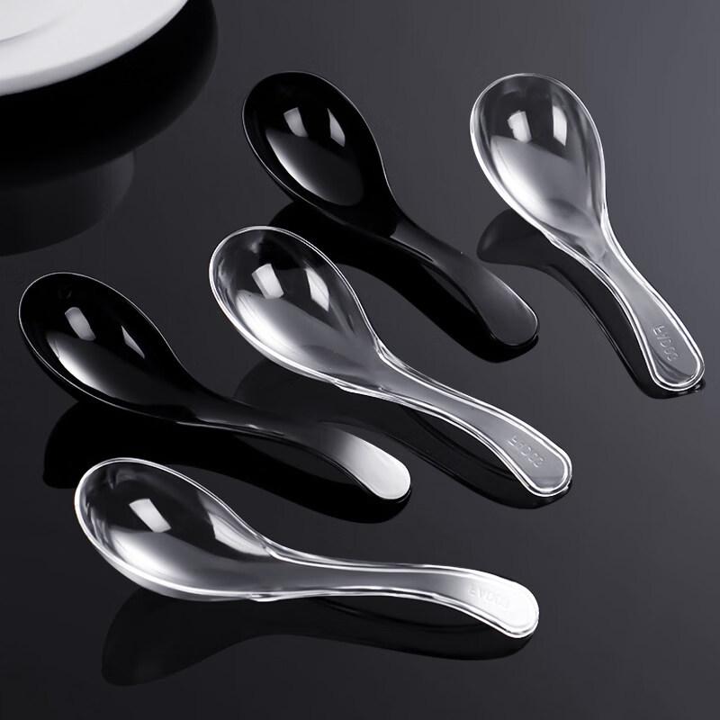 KASHICONG Disposable Hard Plastic Spoons