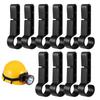 10pcs/set  Helmet Clips Hard Hat Light Clips Attachment Head Light Clamps Headlamp Hat Non-Slip Safety Caps Hook Outdoor Tools