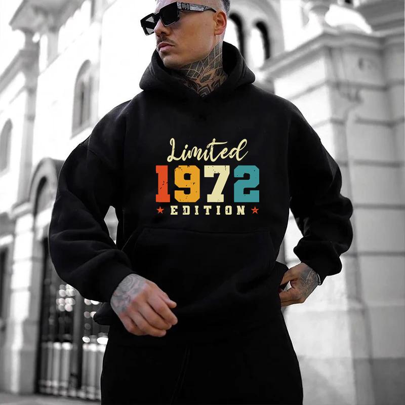 Retro 1972 Limited Edition Retro Fun New Fashion Men And Women Harajuku Y2k Casual Sports Outdoor Street Long Sleeved Pullover
