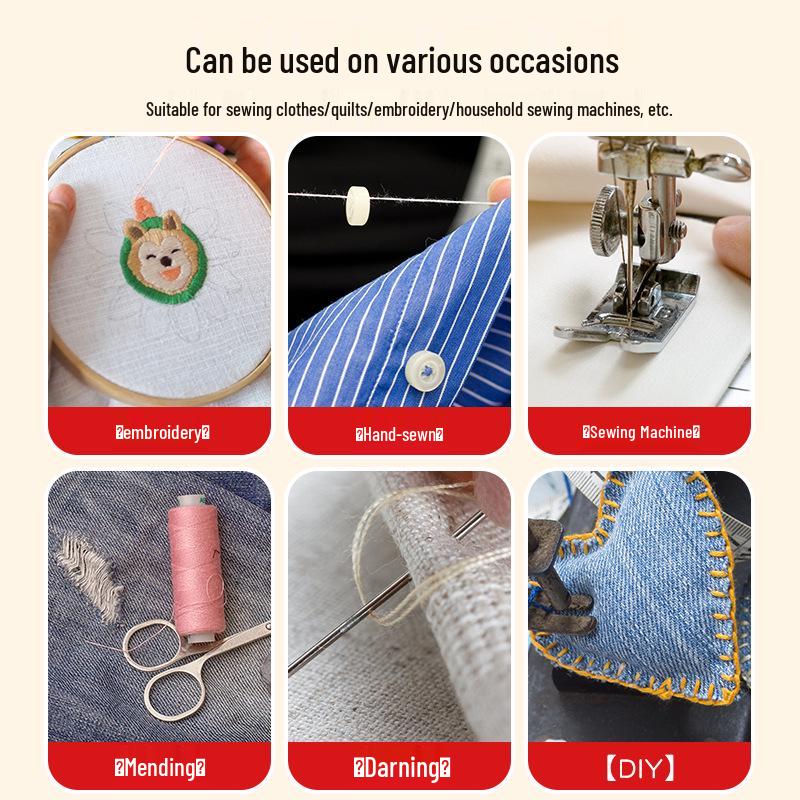 39-Color Sewing Needle and Thread Kit for Home and Repair.