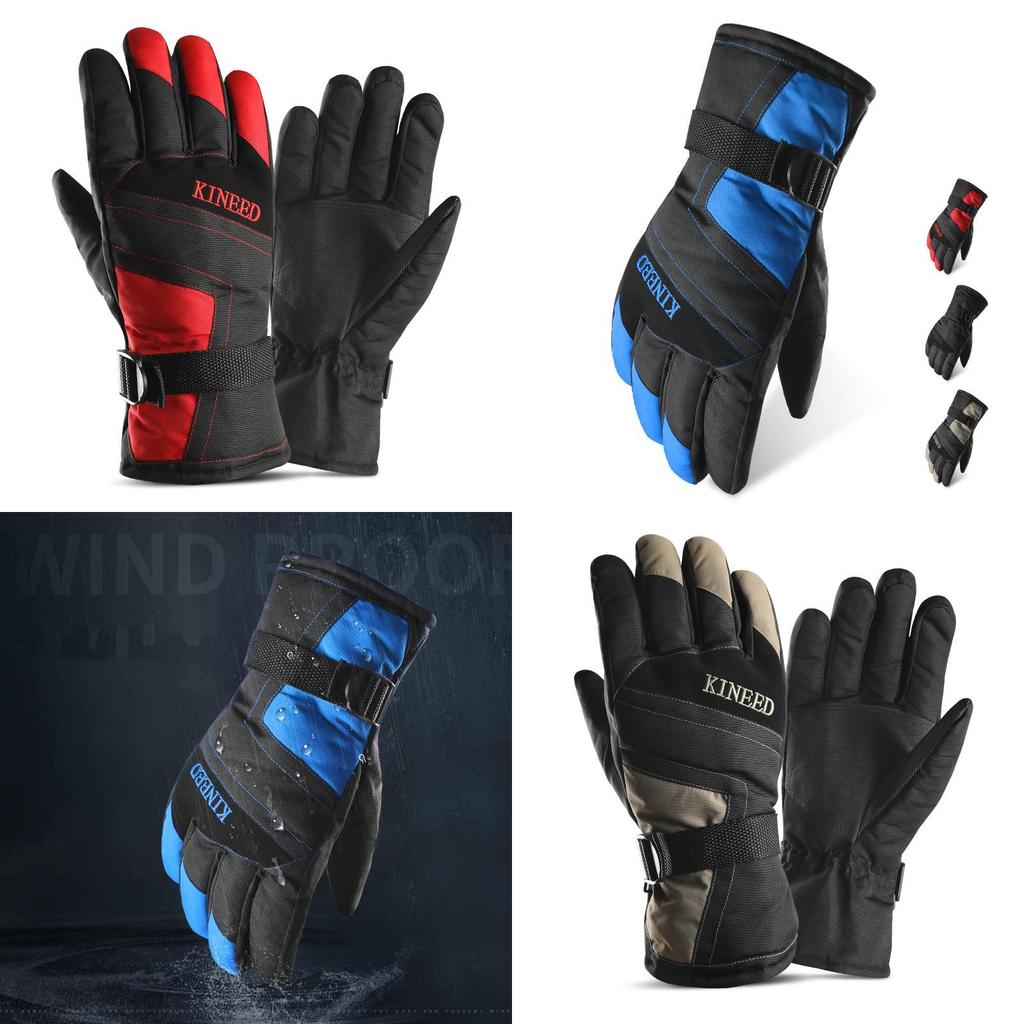 Luxuriously Soft Winter Mens Waterproof Windproof Thermal Motorcycle Ski Snowboard Gloves