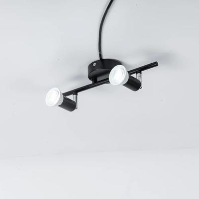 1/2/3/4 Heads Modern Design Led Chandeliers Black Ceiling Light for Living Kitchen Room Bedroom Adjustable Ceiling Lampshade