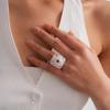 Trendy Minimalist Colored Resin Ring With Vintage Bright Diamonds Irregular Personality Geometric Rings Jewelry Accessories Gift
