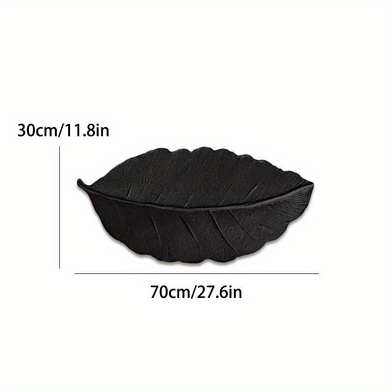 

1 шт. Премиум черный листовой текстурный французский ковер, роскошный искусственный листовой ковер, подходит для ванной комнаты, туалета, прихожей, кухни 40*70CM