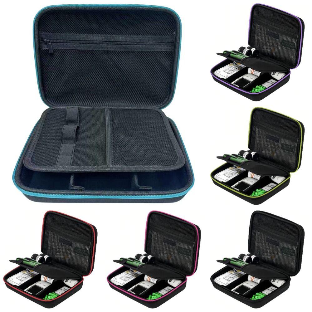 Waterproof Insulin Tools Storage Case Dust-proof Shockproof Insulin Vial Carrying Box Large Capacity Zippers Closure
