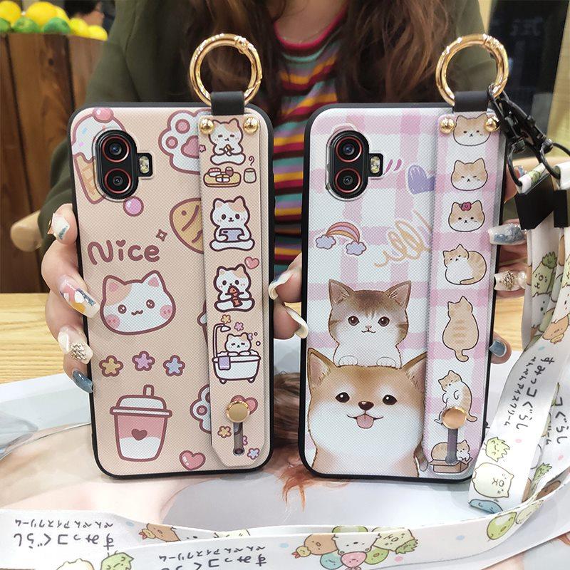 Waterproof Silicone Phone Case For Samsung Galaxy Xcover6 Pro/SM-G736U/B Soft Case Phone Holder Lanyard Back Cover Ring