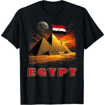 Egyptian Flag Of Egypt Patriotic Men Women Kids Pyramids T-Shirt