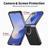 Kožené pouzdro s držákem na prsten pro Samsung Galaxy Z Flip7 5G Flip 7 Flip6 Flip 6 5 4 3 2 1 Flip5 Flip4 Flip3 Flip2 Ochranná pouzdra