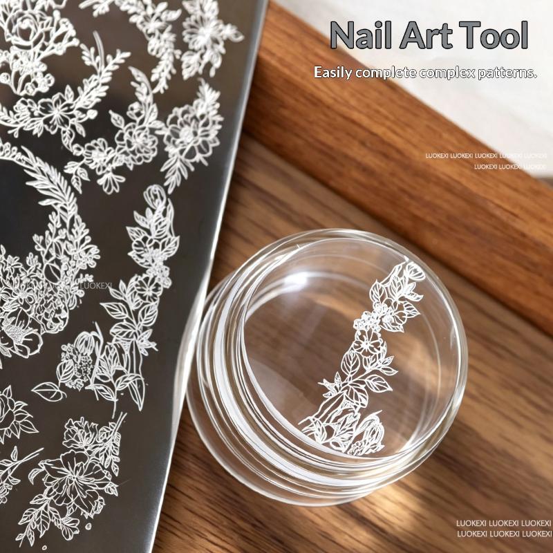French Lace Flower Butterfly Nail Art Stamping Plate High Definition Pattern DIY Manicure Print Tool for Professional Salon Home Use