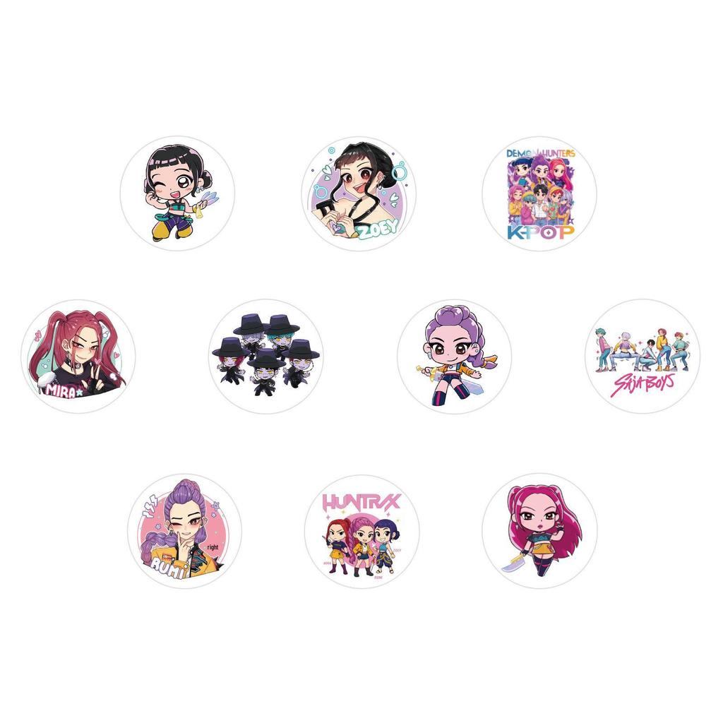 Anime Demon Hunter Girls Cartoon Sticker Roll - 500 Sheets for DIY Decoration (Water Bottle, Computer, Graffiti)