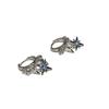 Trendy Blue Octagonal Ear Cuff Metal Lightweight Earring for Daily Wear Special Occasions Gift for Friend