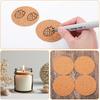 24 Pack Round Cork Coaster, Self-Adhesive Corks Coasters Wooden Thick Drink Coasters Cork Mat for Kitchen Restaurant Home Bar Cafe Wedding Supplies