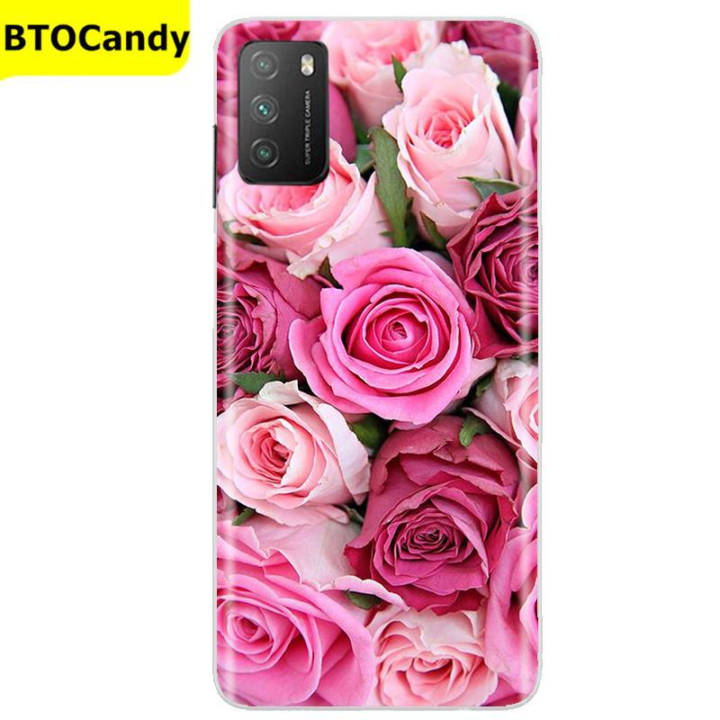 Für POCO M3 Hülle, Weiche Silikon-Rückseite, Telefonhülle für Xiaomi Poco M3 Pro 5G, Rückseitige Abdeckung, Weiche TPU Coque für POCO M 3 M3 Silikonhülle