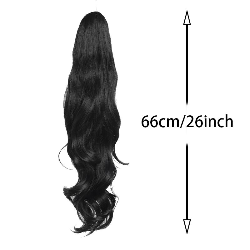 Vrstvená kudrnatá paruka s velkými vlnami a stahovací šňůrkou, vláknitý culík, paruka z culíku pro ženy, tepelně odolná paruka, jednoduchá a pohodlná na nošení