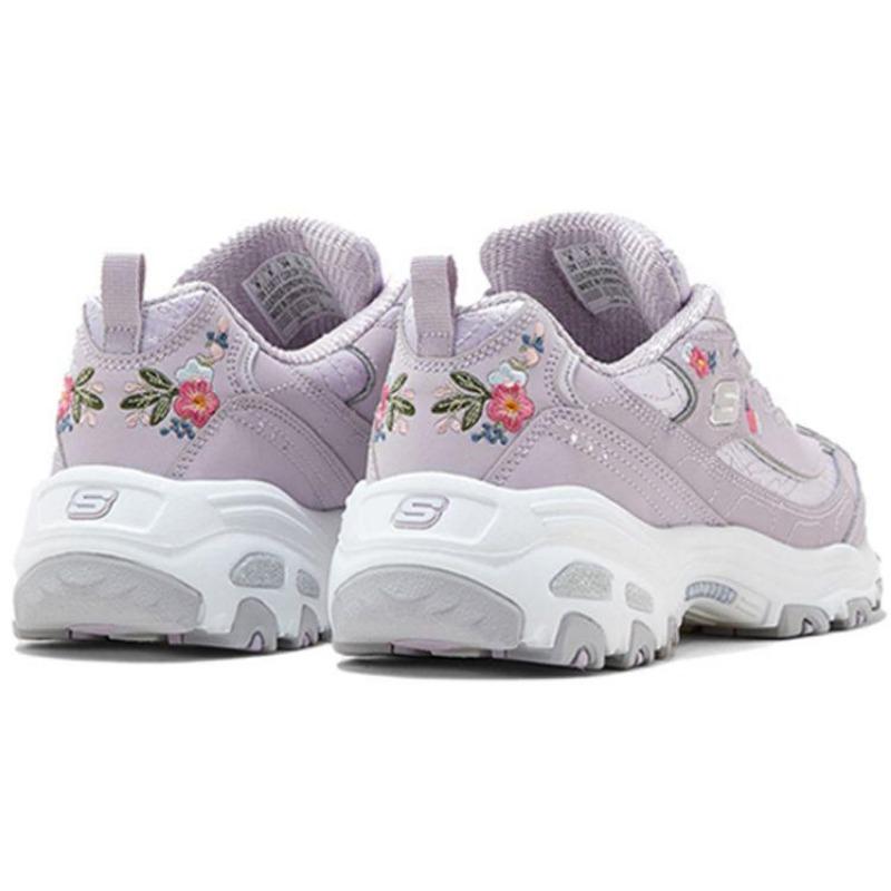 Skechers D'LITES 1.0 Women Mesh Synthetic Cushioned Low Top Dad Shoes Lavender Purple 11977-LAV