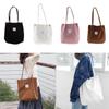 Large Capacity Canvas Tote Bag Fashion Corduroy Shoulder Shopper High Quality Handbag for Women Girls Daily Use