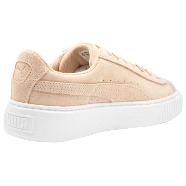 Puma Suede Platform Lunalux Cream Tan Women Sneakers 366111-02