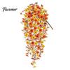 Maintenance Free Greenery Artificial Hanging Fall Flower, Realistic Plastic Cascading Vines Textures Fake Green Leaf Garland Plant, Maintenance-free