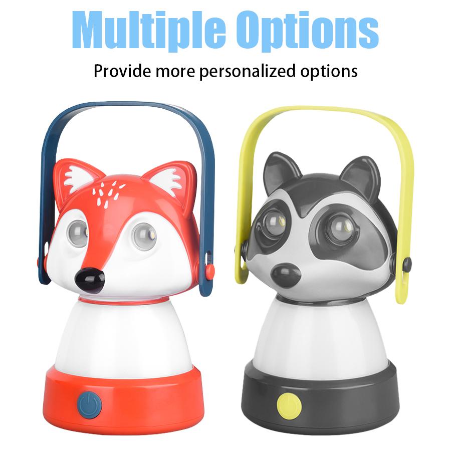 Portable LED Lantern Rechargeable Flashlight with 3 Modes Light Outdoor Waterproof Camping Hanging Headlight Set for Kids Gift