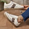 Sporty Casual Fashionable Striped Leopard Print Large-Size Women's Shoes